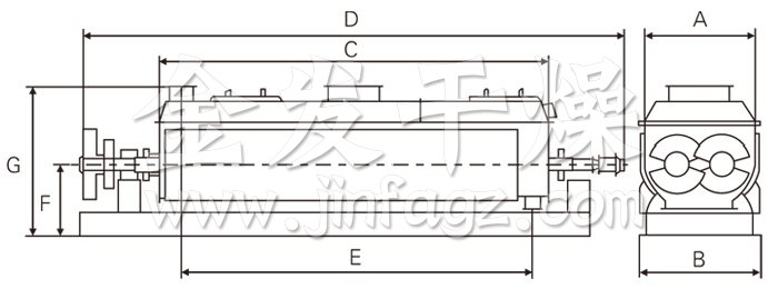 空心槳葉干燥機結構示意圖